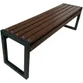 Скамейка садовая Мультиагро Модерн без спинки 1.5м (цв. черн/палисандр)