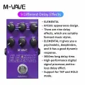 M-vave Педаль задержки Elemental Digital Delay Pedal, 9 различных эффектов задержки, поддерживаются режимы TAP и HOLD.