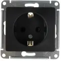 1-местный механизм розетки Systeme Electric скрытой проводки 1модуль Glossa 16А IP20 с заземлением антрацит GSL000745