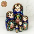 Матрешка деревянная детская традиционная сувенир 5 мест 12 см Орнамент
