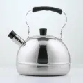 Чайник Амет, нержавеющая сталь, со свистком и откидной ручкой, 3 л