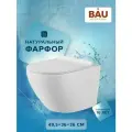 Унитаз подвесной безободковый Bau Dream, быстросъемное тонкое сиденье дюропласт микролифт