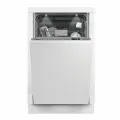 Встраиваемая узкая посудомоечная машина Hotpoint HIS 2C69 S, 45 см, инверторный мотор, 8 программ, 11 комплектов посуды, внутренняя подсветка, луч на полу, белый