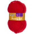 Пряжа Семеновская Roving felt (Валя) кармин (213), 100%шерсть, 50м, 50г, 5шт