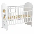 Кроватка детская Фея 701, Жирафик, белый