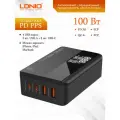 Зарядное устройство LDNIO A4809C GAN 100W, быстрая зарядка, черный