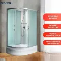 Душевая кабина River NARA Б/К 90/80/24 МТ R 90x80 без крыши, правая, стекла матовые, профиль матовый хром