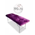 Чехол для кушетки и массажного стола, велюр, 190x70-75 см, фиолетовый