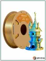 PLA пластик для 3D принтера Silk Dual-Color 1,75 мм 1 кг (Eryone) Золотой - Синий