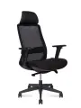 Кресло офисное Como LB Norden черный, ткань и пластик, мягкое сиденье, с подлокотниками
