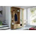 Прихожая мебель в коридор Лика-1 дуб сонома, модульная комплект с зеркалом