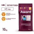 AWARD Сухой корм Sterilized для взрослых стерилизованных кошек с белой рыбой с добавлением семян льна, клюквы и цикория 10кг