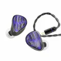 Проводные внутриканальные наушники QKZ x HBB Hades, с микрофоном, фиолетовые