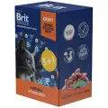 Пауч Brit Premium Промо-Набор 5+1 для взрослых стерилизованных кошек, лосось в соусе, 85г