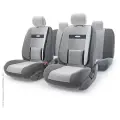 Комплект чехлов AUTOPROFI COM-1105, темно-серый/светло-серый