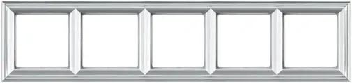 Рамка Jung Eco Profi Deco на 5 постов, универсальная, алюминий