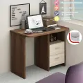 Стол компьютерный Мэрдэс СКЛ-Прям100Р ШК шамони/карамель с тумбой, с 2 ящиками, скругленные углы