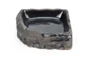 Кормушка-поилка для рептилий NOVAMARK TERRA Угол, L, чёрная, керамика