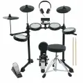 Электронная ударная установка Rolling Rock MT-200A цвет черный, наушники, барабанные палочки, стулом барабанщика