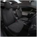 Чехлы Автопилот для Hyundai Creta II с 21г. Solaris HС с 22г. (с подлокотником). Экокожа, ромб, черный, белая строчка.