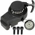 Ручной стартер из сплава с винтами для 2-тактного 47cc 49cc Pocket XR CRF KLX SSR SX50 Mini Dirt Bike Moto Quad ATV Черный