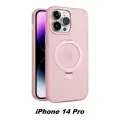 Чехол для iPhone 14 PRO с MagSafe и кольцом подставкой, цвет розовый матовый