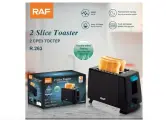 Тостер на 2 ломтика RAF 2 Slice Toaster R.263 металл, черный, 650Вт