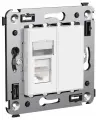 DKC Avanti Белое облако Розетка RJ-45 5e одинарная
