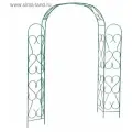 Арка садовая 230 × 125 × 36,5 см, для вьющихся растений, металлическая, зелёная