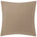 Наволочка - чехол для декоративной подушки на молнии T&I Велюр - канвас темно-бежевый 45 х 45 см.