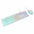 Проводной игровой набор: клавиатура и оптическая мышь Dialog KMGK-1707U White