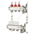 Группа коллекторная нержавеющая сталь 1 ВР/ВР 4 вых 3/4 НР под евроконус с расходомерами Aquasfera 9501-03