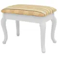 Банкетка Мебелик Ретро с ящиком белый, ткань полоса бежевый Размеры: Высота 390мм Глубина 340мм Ширина 520мм