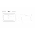 Раковина Ceruttispa CR0061 накладная, белая, прямоугольная, с отверстием под смеситель 530х370х135