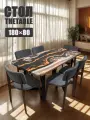 Стол кухонный обеденный прямоугольный дизайнерский лофт THETABLE 180х80 4.15/3.1