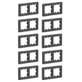Рамка 2-постовая универсальная Schneider Electric/Systeme Electric AtlasDesign, базальт ATN001402 (комплект 10шт.)