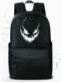 UFO PEOPLE Рюкзак для старшеклассников мальчиков и девочек подростков под ноутбук/ Ранец городской летний удобный черный с принтом/ Вместительный портфель для спорта тренировок прогулок и путешествий