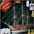 Модель парусного корабля Amati (Италия), Трёхмачтовый HMS Bounty, 440 часов, М. 1:60, подарочный набор для сборки + инструменты, краски, клей