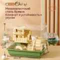 Клетка для хомяка из цельного дерева, стойкого к прогрызанию,36*26*27.5CM