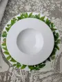 Тарелка суповая TAITU, посуда фарфоровая для кухни для сервировки для подачи, WHITE NATURE 23 см. цвет: белый