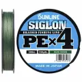 Шнур Sunline SIGLON PE×4 300M(Dark Green) #1/16LB