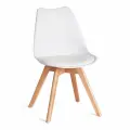 Стул TetChair TULIP 73-1, дерево/пластик/экокожа, 47,5x55x80 см, Белый (White), комплект 2 шт.
