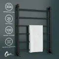 Полотенцесушитель Водяной Onix, модель Classic PRO Black 600x800 Лесенка с нижним подключением, Черный матовый, полный комплект