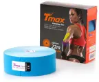 Кинезио тейп хлопок Tmax Extra Sticky 5см x 22м, голубой