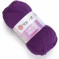 Пряжа YarnArt Flowers Unicolor темно-лиловый (749), 55%хлопок/45%акрил, 200м, 50г, 5шт