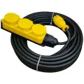 Удлинитель силовой 3 гнезда желтый IP44 КГ тп-ХЛ 3х2,5 50м