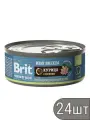 Brit Набор 24 шт Premium by Nature консервы с курицей и цукини для взрослых собак мелких пород, 100г 2.4 кг