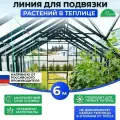 Подвязка для растений, в теплицу 6 м, шпалера для огурцов, опора для растений садовых, нержавеющая сталь