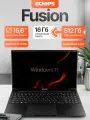 Ноутбук ECHIPS Fusion 15.6 16ГБ 512ГБ Core i5-1235, игровой для работы и учебы с windows