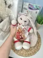 Зайка в комбинезоне - мягкая интерьерная игрушка ручной работы